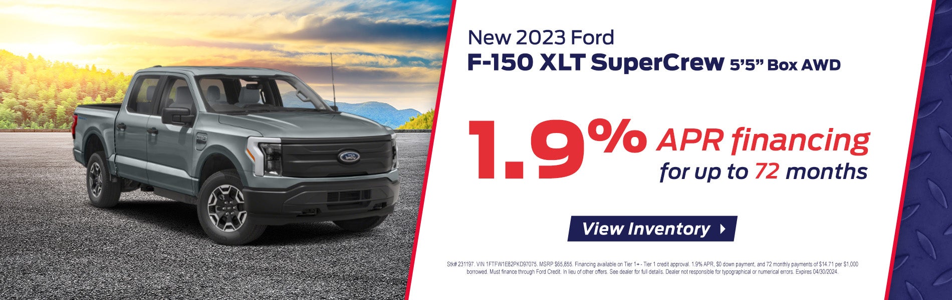 1.9% apr financing on a 2023 ford f-150